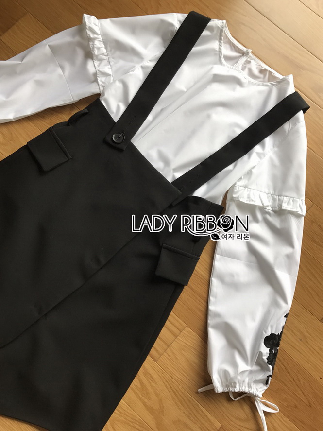 Overall Dress Lady Ribbon ขายเอี๊ยมเดรส