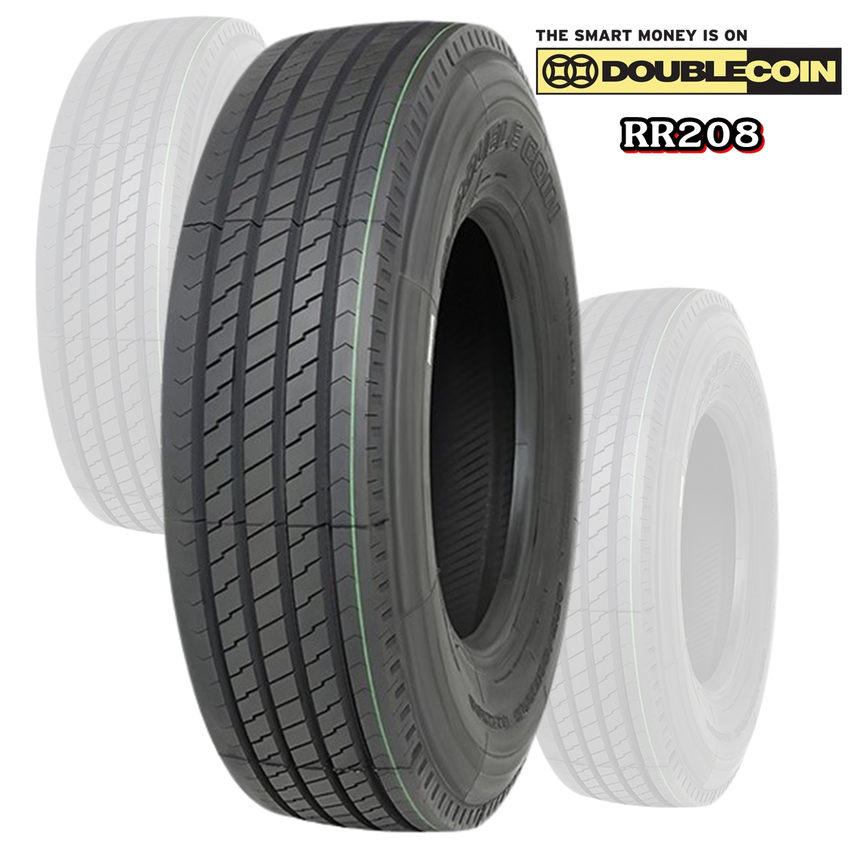 ยางรถบรรทุก เรเดียล ขนาด 295/80R22.5 รุ่น RR208 18PR ยี่ห้อ DOUBLE COIN