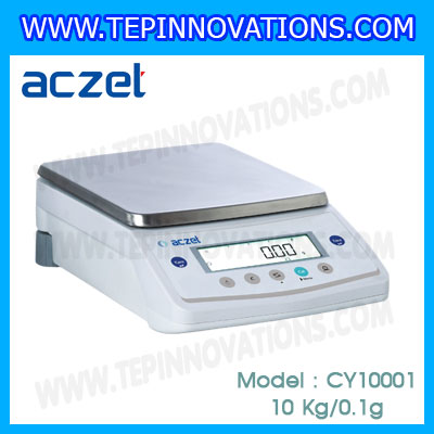 เครื่องชั่ง aczet CY10001 precision balance 10kgx0.1g เครื่องชั่งทศนิยม 1 ตำแหน่ง เครื่องชั่งละเอียดสูง10kg เครื่องชั่งน้ำหนัก10kg พิกัด 10kg ค่าละเอียด 0.1g เครื่องชั่งยี่ห้อ Aczet รุ่น CY10001