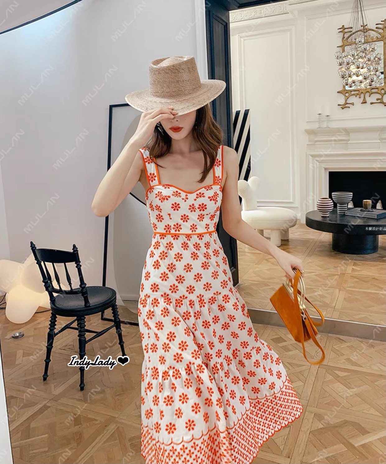 Maxi dress ตัวเดรสสายเดี่ยว