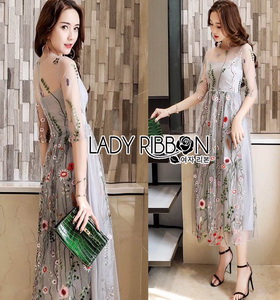 Lady Ribbon Midi Dress