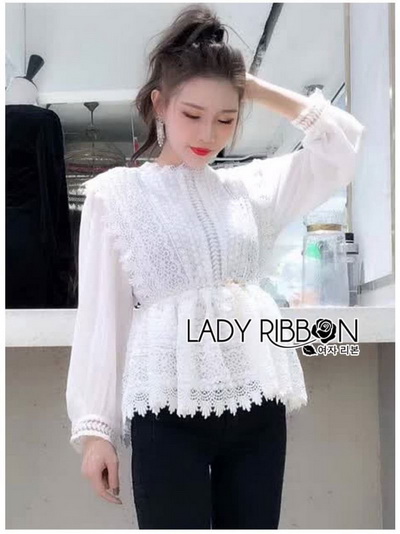 เสื้อผ้าชีฟองตกแต่งลูกไม้สไตล์วินเทจ