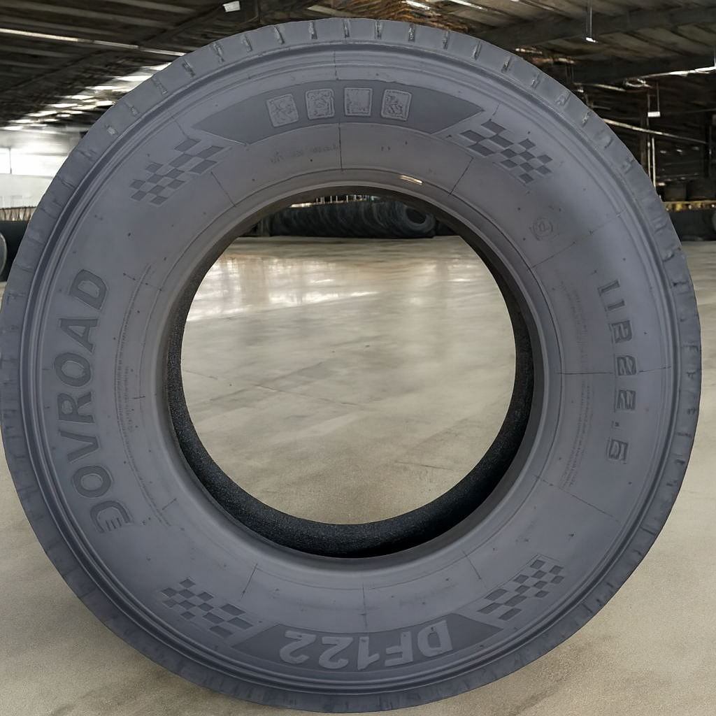 ยางรถบรรทุก เรเดียล ขนาด 11R22.5 รุ่น DF122 ชนืด T/L 18PR (ลายเรียบ) ยี่ห้อ DOVROAD
