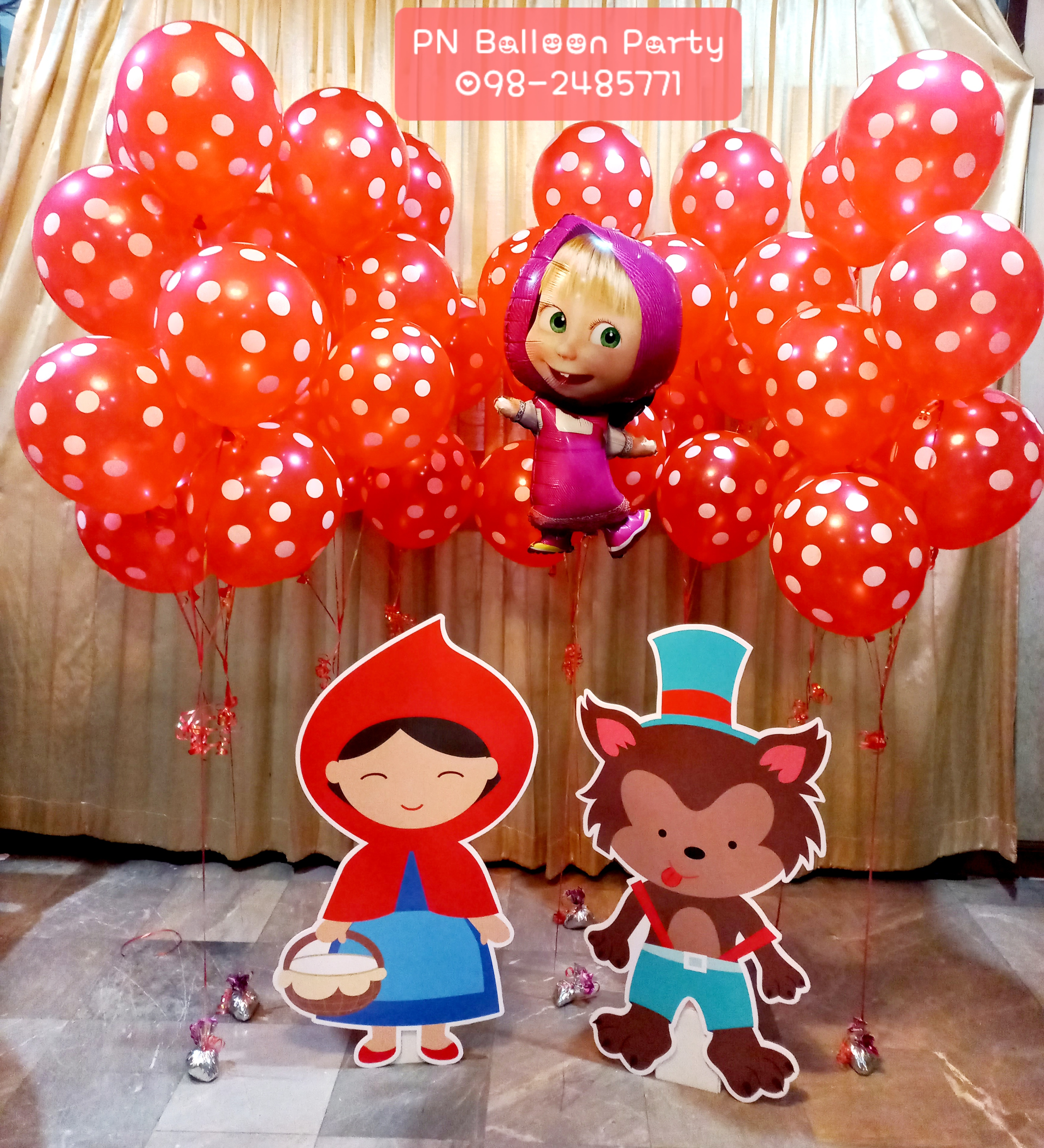 ลูกโป่งลายจุด หนูน้อยหมวกแดง PARTY Balloons