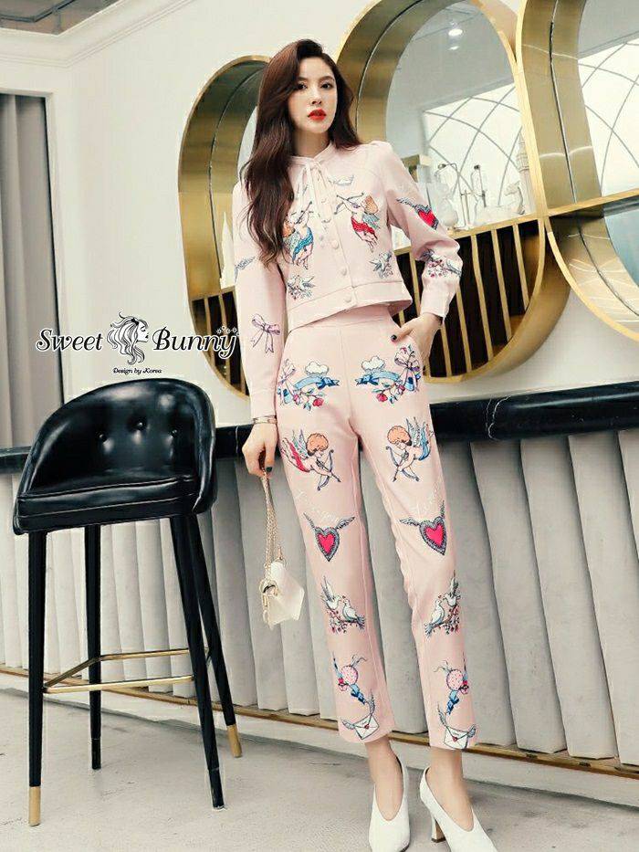 เสื้อทรงแจ๊คเก็ตแขนยาวกระดุมหน้า