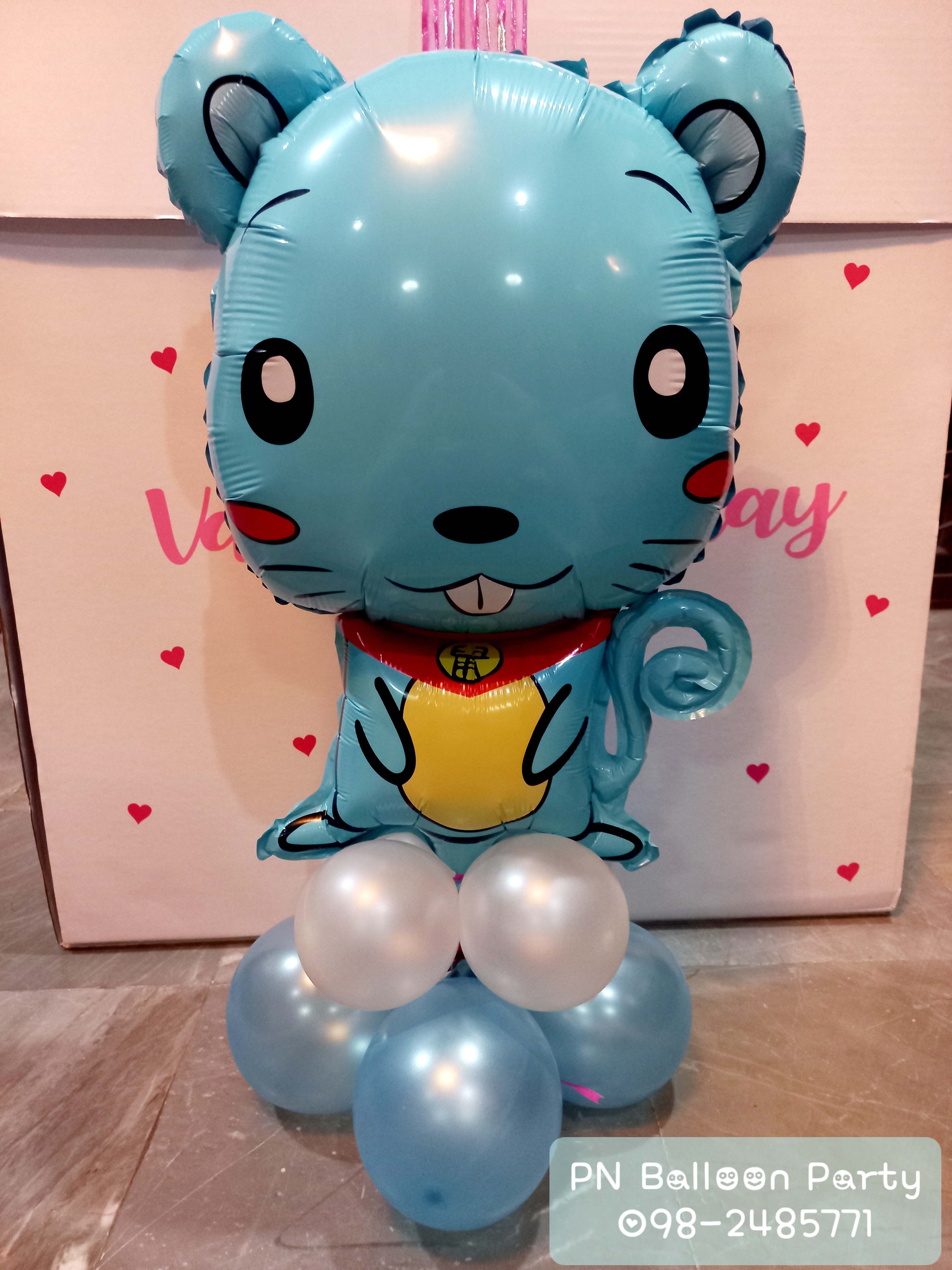 ลูกโป่งหนูสีฟ้า blue mouse Balloons