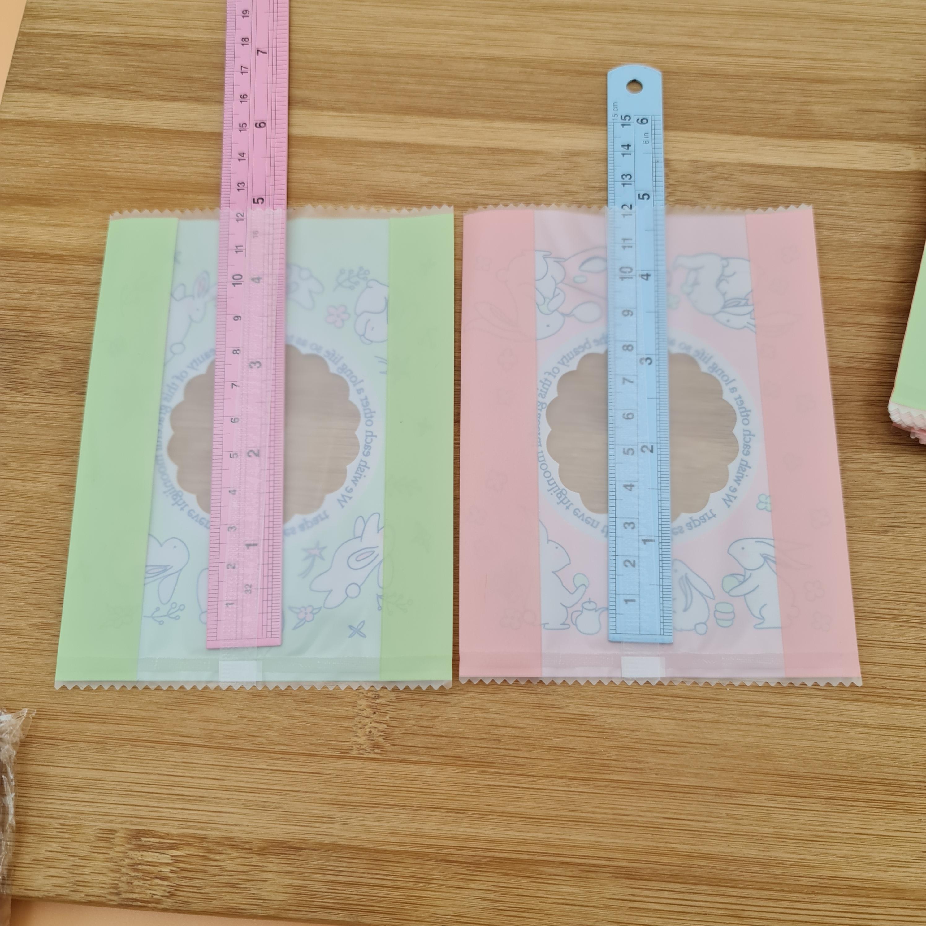 ✅🇹🇭 ถุงซีล 10×13.5cm. จำนวน95-100ใบ ลายกระต่าย2สี ซองซีล พลาสติก แพ็คเกจ เบเกอรี่ j12