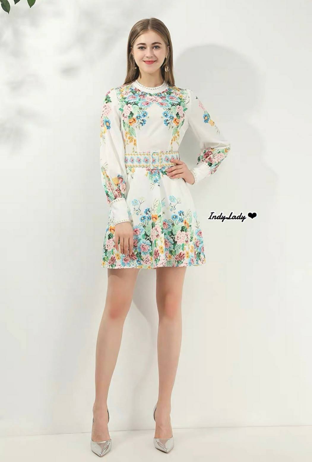 Dress สั้น งานแขนยาวพอง