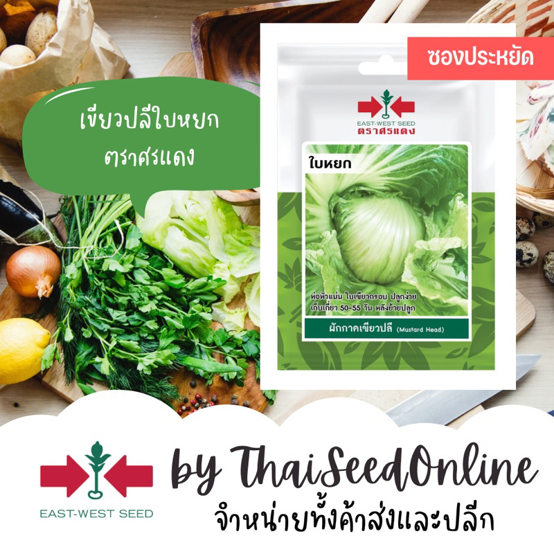 ตราศรแดง VP3 เมล็ดพันธุ์ เขียวปลีใบหยก ตราศรแดง