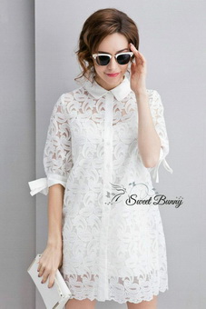 เสื้อลูกไม้+ซับใน ใช้ผ้าลูกไม้เนื้อดีเนื้อผ้านุ่มมีน้ำหนัก