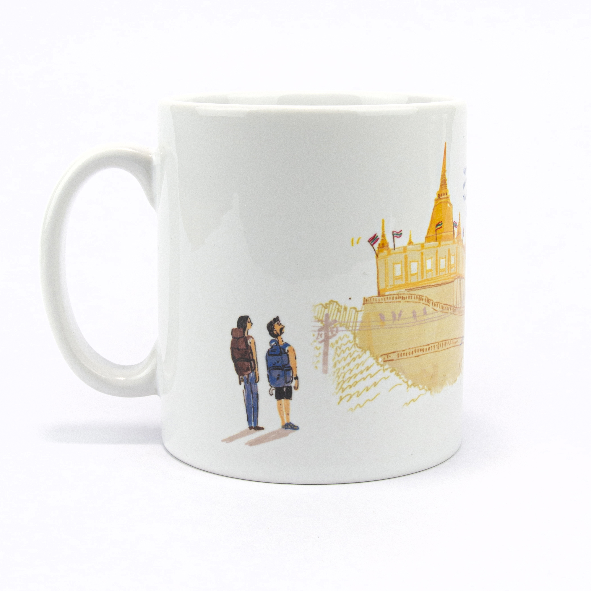 แก้วกาแฟลายภูเขาทองขนาด 11oz