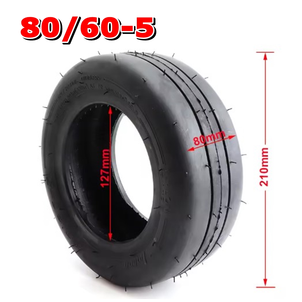 ยางรถโกคาร์ท ขนาด 80/60-5 4PR ชนิด TL