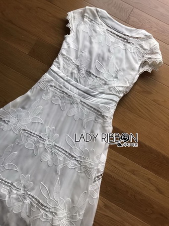 Lady Hana Lace Lady Ribbon Maxi Dress