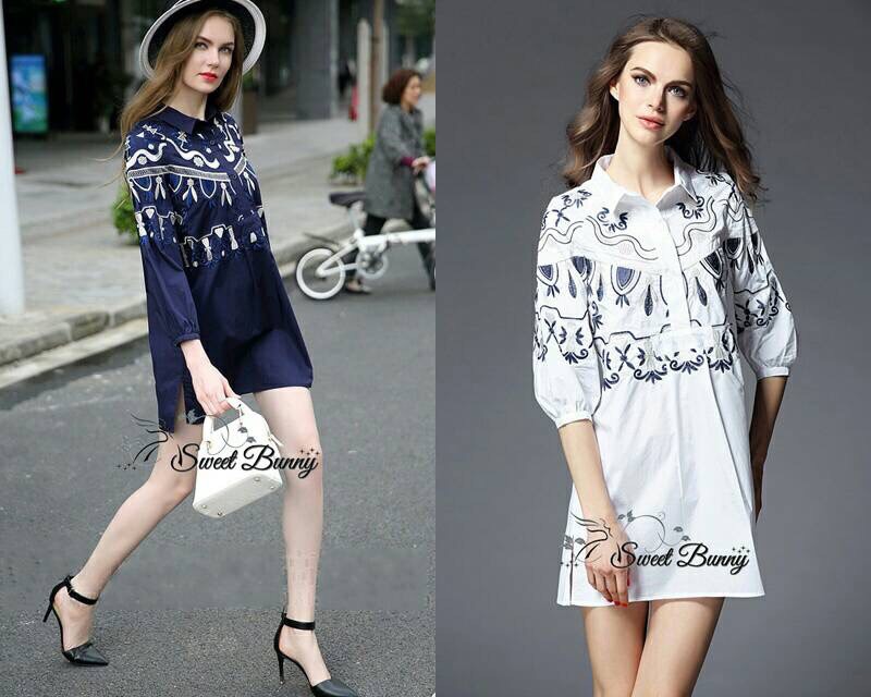 Sweet Bunny Present... Petite embroidered shirt dress