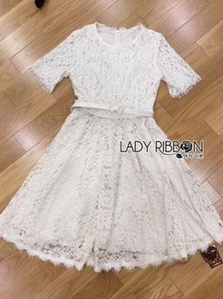 Lady Nasha Sweet Classic White Lace Dress