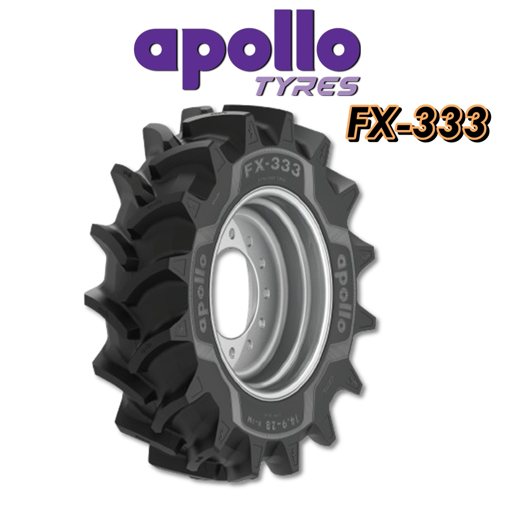 ยางรถอุตสาหกรรมและการเกษตร รถไถ ขนาด 8.3-20 ,11.2-20 ,9.5-22 ,13.6-28 ,14.9-28 ,15.9-28 รุ่น FX333 (ดอกลึก) ชนิด TTยี่ห้อ APOLLO