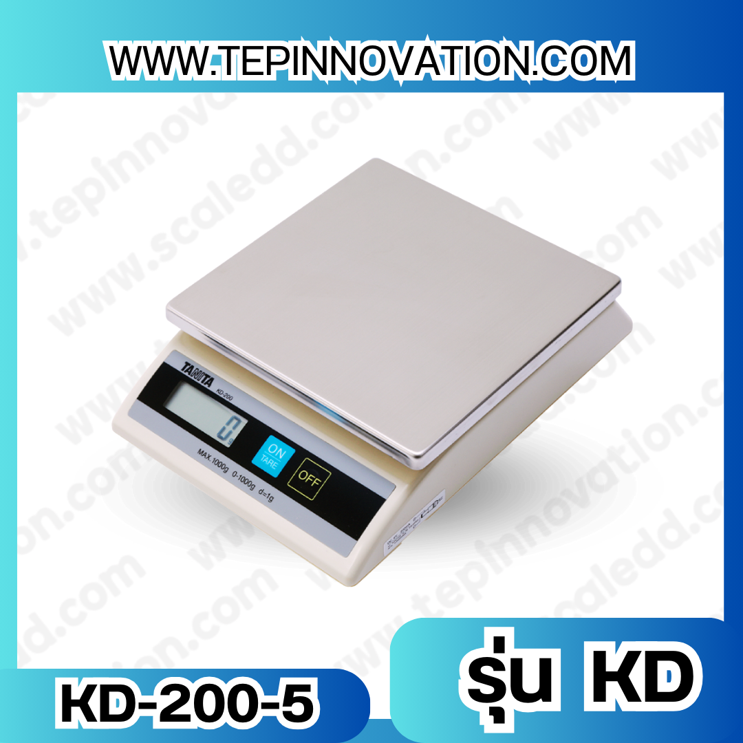 เครื่องชั่งน้ำหนักดิจิตอลตั้งโต๊ะ พิกัดน้ำหนัก 5kg ยี่ห้อ TANITA รุ่น KD-200 ค่าละเอียด 5g