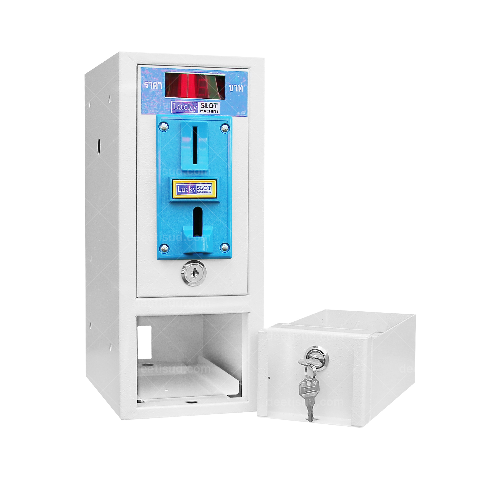 กล่องหยอดเหรียญระบบอัตโนมัติ สำหรับเครื่องซักผ้า รุ่นLK25A พร้อมบอร์ด LK-102