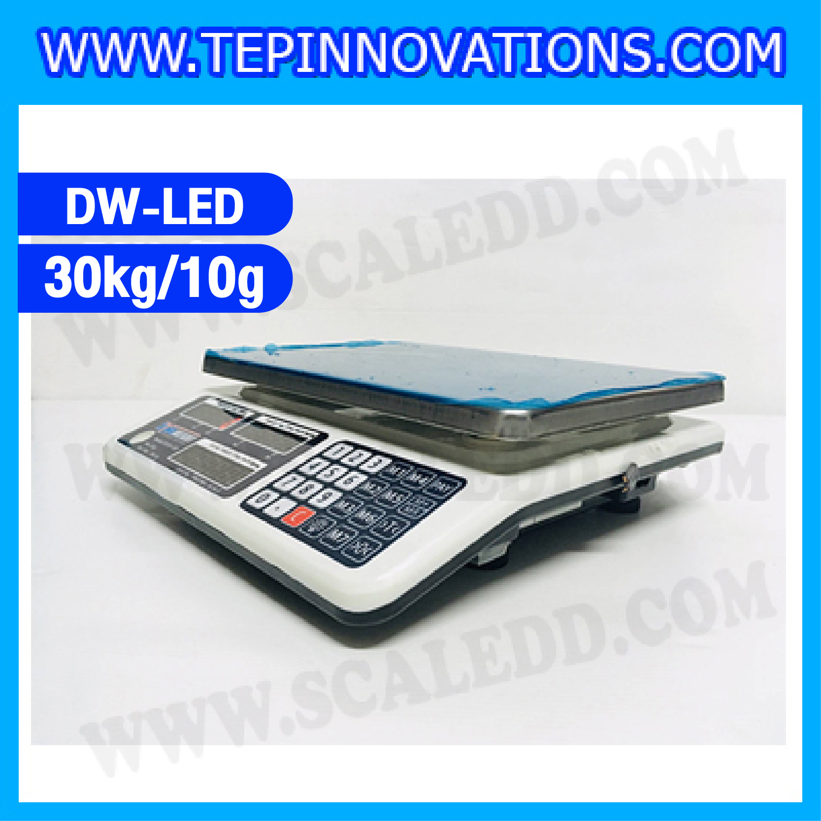 เครื่องชั่งคำนวณราคา30กิโลกรัม เครื่องชั่งดิจิตอล30kg Pricing Scale เครื่องชั่ง30kg ความละเอียด10g ตาชั่ง30กิโล เครื่องชั่งยี่ห้อ DYNAWEIGHT รุ่นDW88 (ผ่านตรวจรับรองจากสำนักงานกลางชั่งตวงวัด)