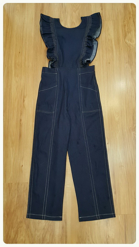 ชุดจั๊มสูทยีนส์เกาหลี+เกาะอกผ้ายีนส์เนื้อนุ่ม