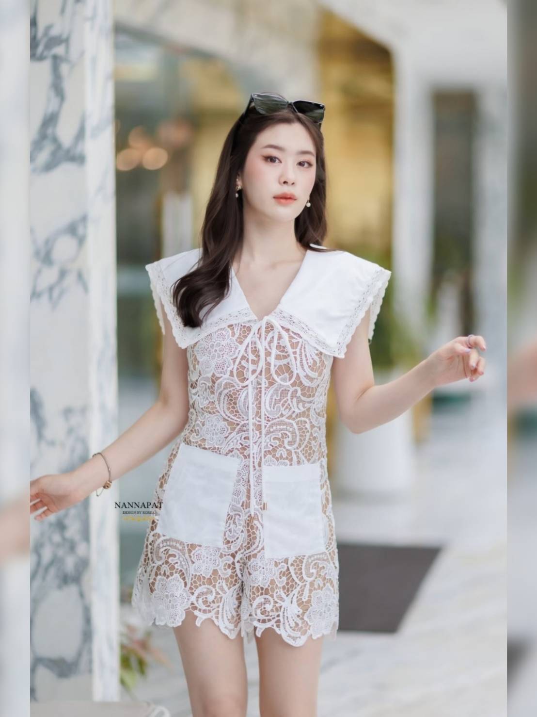 เพลสูทปกคอใหญ่ เชือกผูโบว์