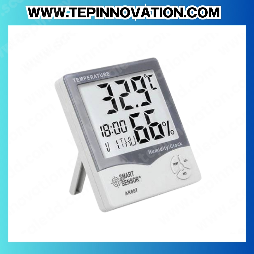 เครื่องวัดอุณหภูมิและความชื้นแบบอินฟราเรด 50 ถึง 380 องศาเซลเซียส เทอร์โมมิเตอร์วัดแบบไม่สัมผัส เครื่องวัดอุณหภูมิและความชื้นแบบไม่ต้องสัมผัสกับชิ้นงาน Temperature&Humidity Meter รุ่น AR807 เครื่องวัดอุณหภูมิแบบไม่สัมผัส (อินฟราเรด) เครื่องมือวัดความชื้น