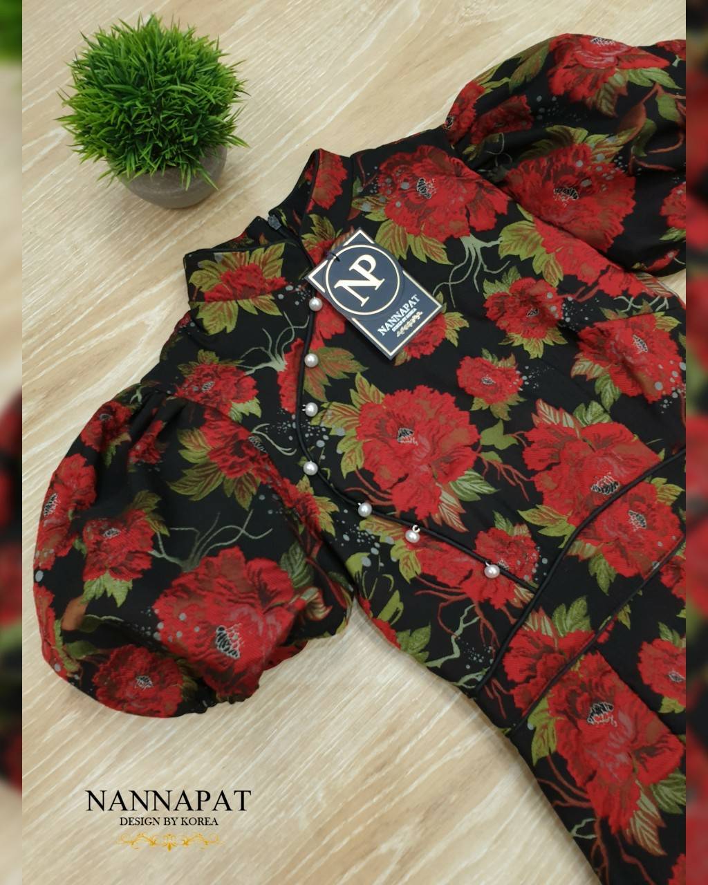 เดรสกีเพ้าแขนตุ๊กตาพองๆ