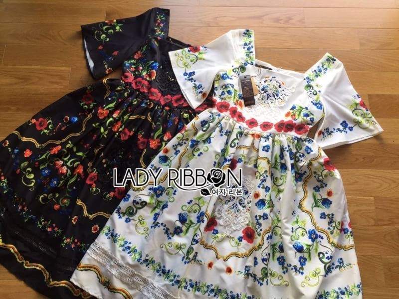 Polyester Dress เดรสผ้าโพลีเอสเตอร์พิมพ์ลาย