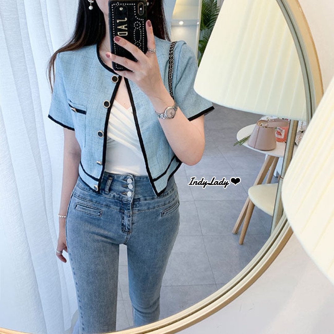 เสื้อ แขนสั้น กระดุมหน้า