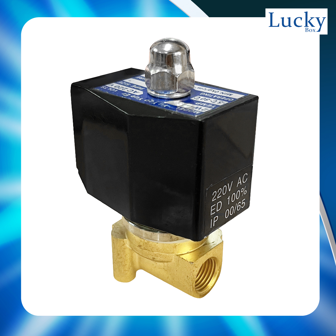 Solenoid Valve โซลินอยด์ทองเหลือง 1/4 นิ้ว (2 หุน) AC220V
