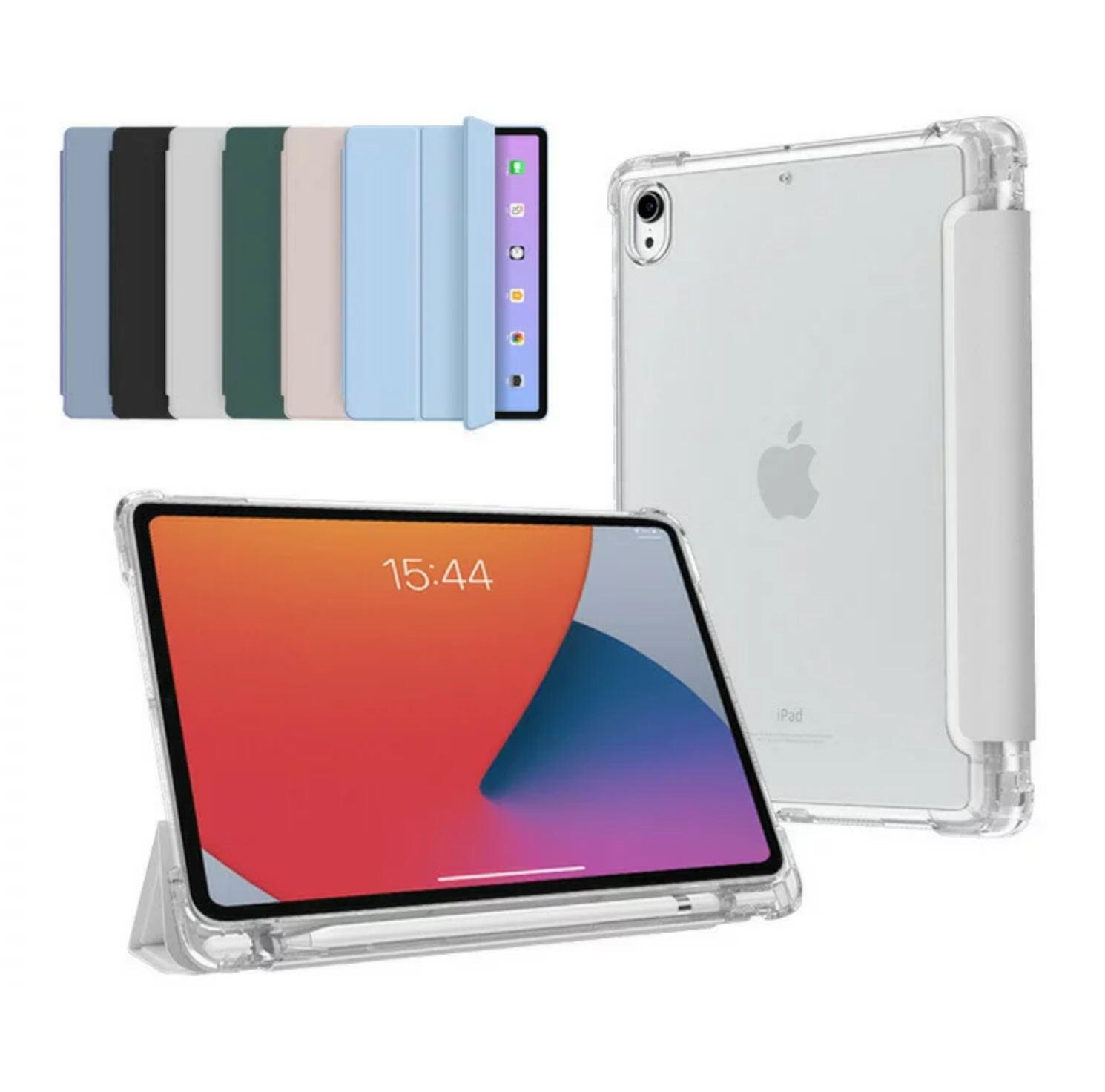 Smart Case หลังใสซิลิโคน TPU (มีที่เก็บปากกา) - เคส iPad Mini 6/7