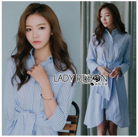 Twisted Cotton Dress เดรสผ้าคอตตอนลายทางสลับลาย