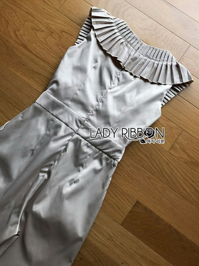 Beige Gold Jumpsuit จัมป์สูทผ้าคอตตอนสีเบจทอง