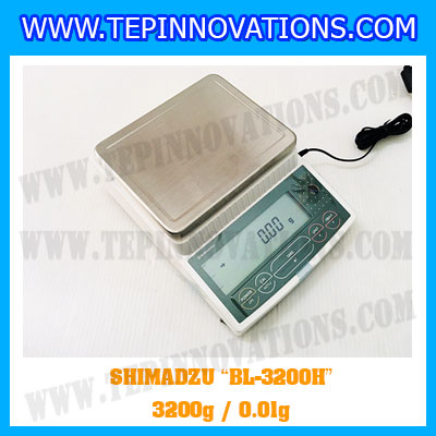 เครื่องชั่งดิจิตอลทศนิยม2ตำแหน่ง BL-3200H พิกัด 3200g x 0.01g เครื่องชั่งละเอียดสูง3200g เครื่องชั่งน้ำหนัก3200g ตาชั่ง3200กรัม ตาชั่งน้ำหนัก3200g ยี่ห้อ SHIMADZU รุ่น BL-3200H