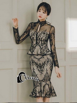 เสื้อ+กระโปรงแขนยาวซีทรู