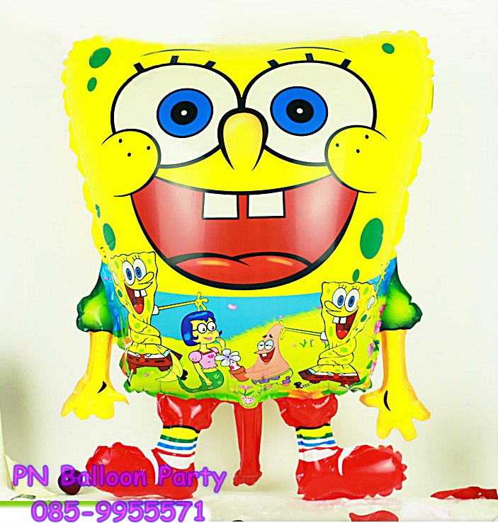 ลูกโป่งสป๊องบ๊อบ ตัวฟองน้ำสีเหลือง spongebob squarepants Balloon