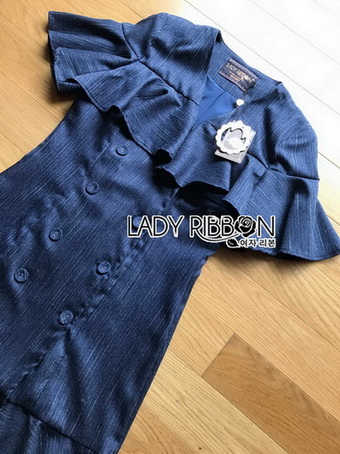 Maria Double-Breasted Dress Lady Ribbon