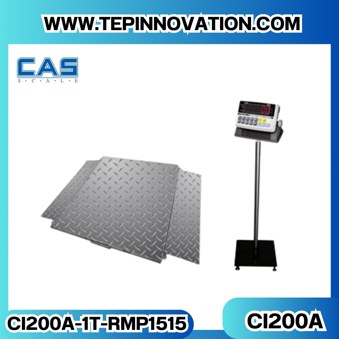 เครื่องชั่ง1000กิโลกรัม เครื่องชั่งน้ำหนัก1ตัน เครื่องชั่งน้ำหนักดิจิตอล1ตัน เครื่องชั่งวางพื้น1000kg ตาชั่ง1000kg CAS CI200A-1T ละเอียด100gขนาดแท่นชั่งน้ำหนัก150x150cm. ขนาดทางลาดแท่นชั่ง 150x63cm. (เครื่องชั่งผ่านตรวจรับรองจากสำนักชั่งตวงวัดกรณีใช