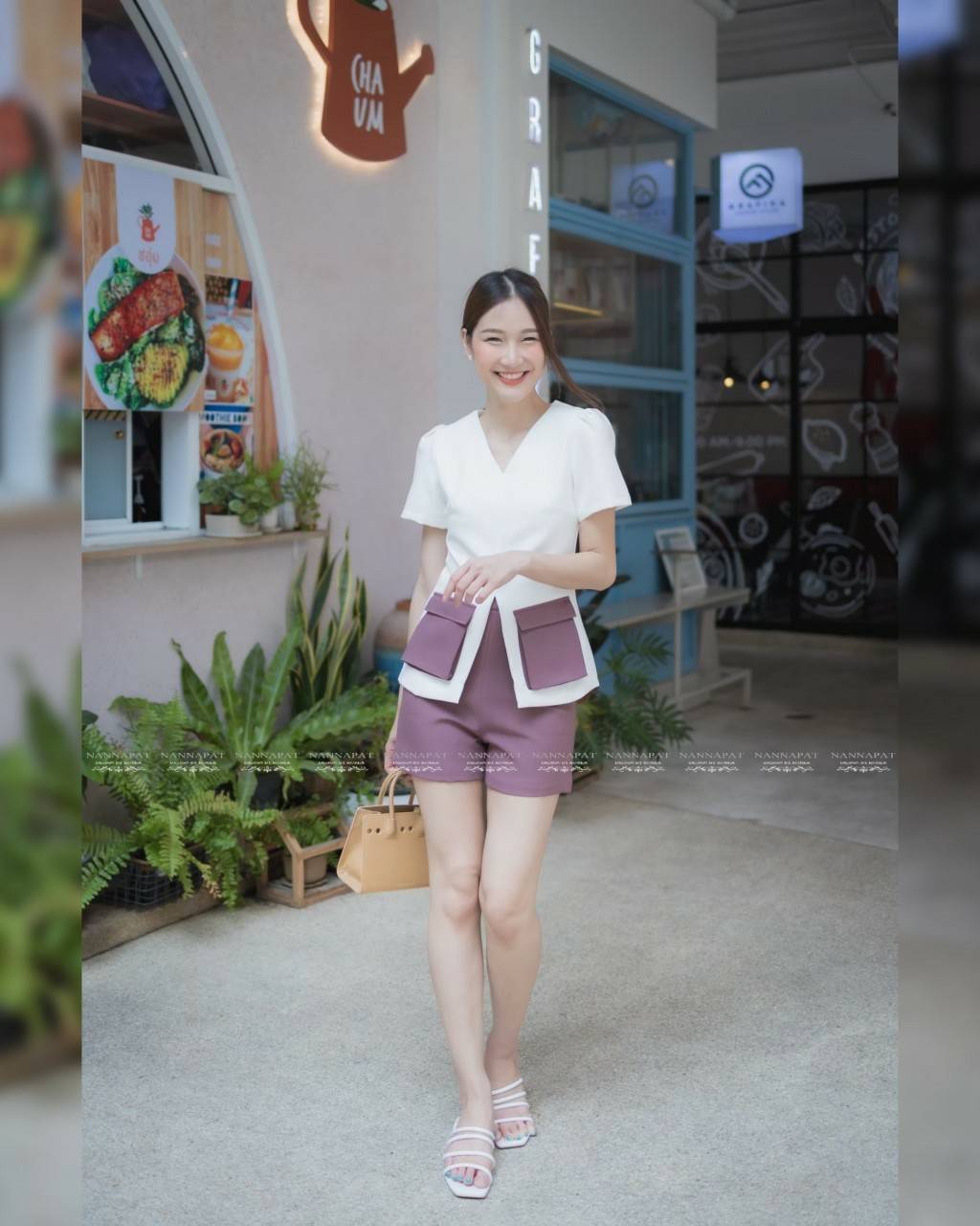 เซทตัวกางเกงมีกระเป๋าข้าง