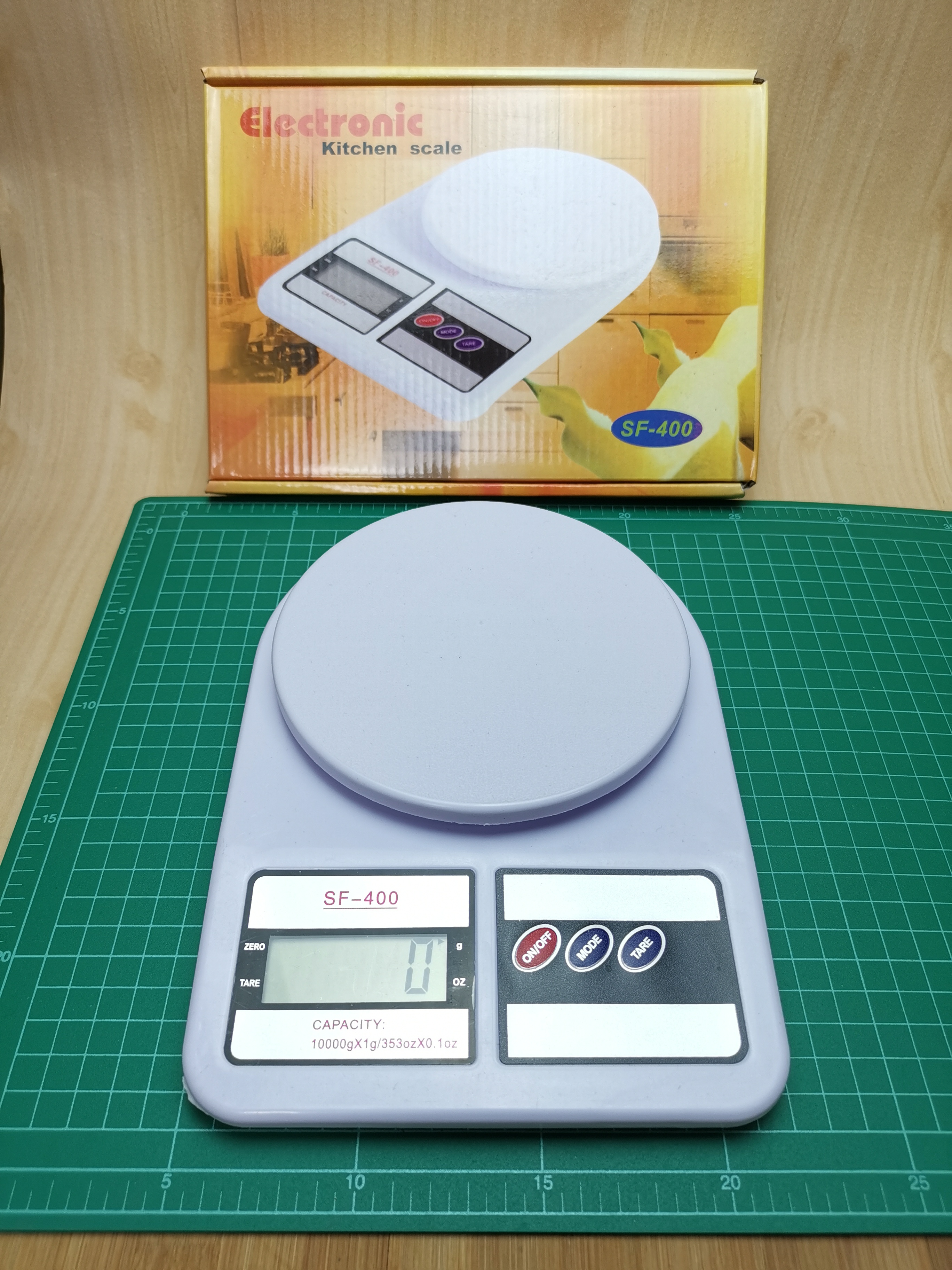 เครื่องชั่งดิจิตอล 10kg./1g.กลม ตาชั่งดิจิตอล มีปุ่มหักน้ำหนักภาชนะ