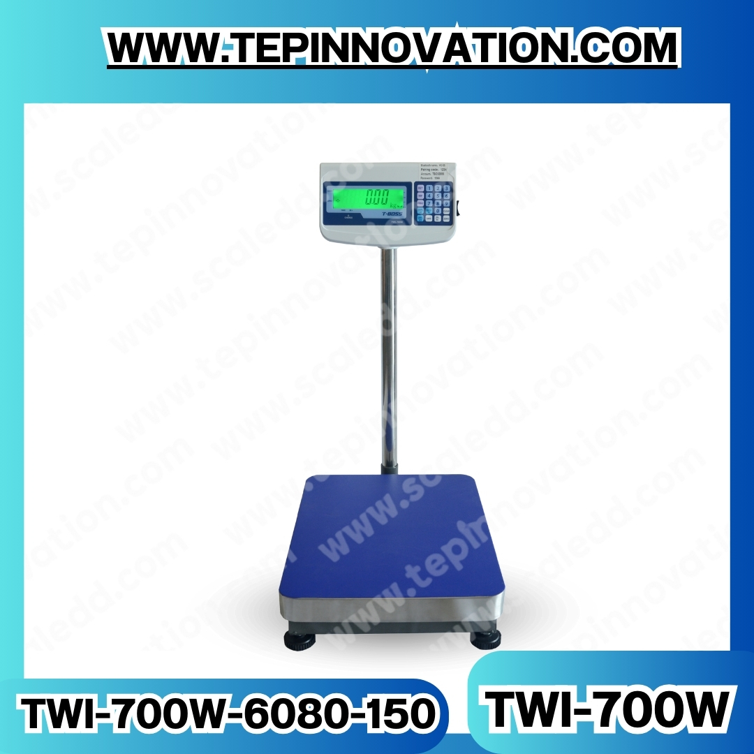 เครื่องชั่งน้ำหนัก150กิโลกรัม เครื่องชั่งน้ำหนัก150kg เครื่องชั่งดิจิตอล150kg เครื่องชั่งตั้งพื้น ตาชั่ง150kg ความละเอียด 10g ขนาดแท่นชั่ง60*80cm ยี่ห้อ TBOSS รุ่น TWI-700W (เครื่องชั่งผ่านตรวจรับรองจากสำนักชั่งตวงวัด)