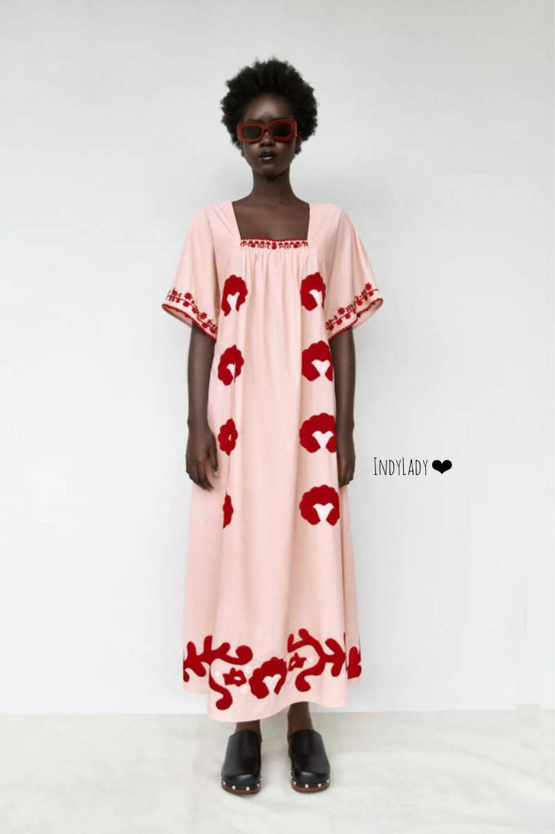 Dress ทรงปล่อย แขน สั้น