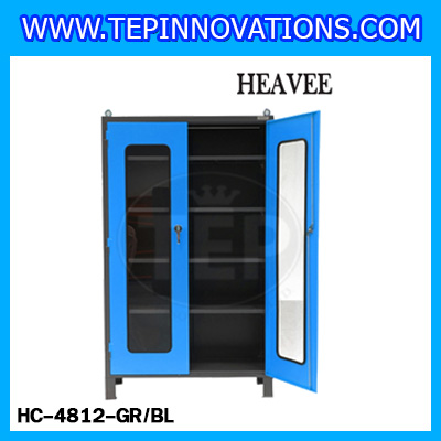 ตู้จัดเก็บอุปกรณ์ แบบประตูอคิลิค Heavy duty cabinet 48" width (HC-4812) ตู้เหล็กเก็บเครื่องมือช่าง ตู้อุปกรณ์พร้อมชั้นวาง ตู้เหล็กเก็บอุปกรณ์