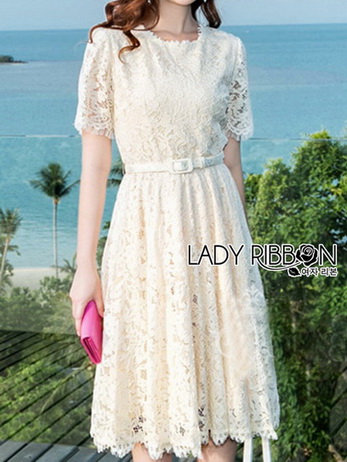 Lady Nasha Sweet Classic White Lace Dress