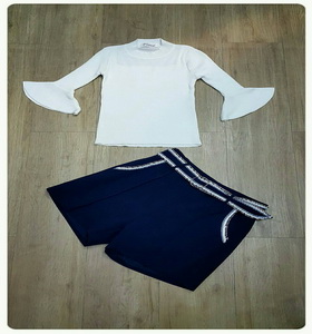 ชุดเซ็ทเสื้อ+กางเกง+เข็มขัด
