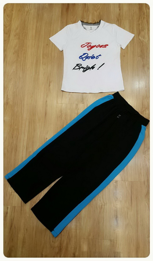 ชุดเซ็ทวอล์มเสื้อยืดทรงคอกลมแขนสั้น