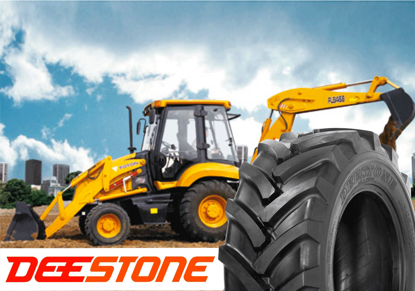 ยางรถตัก ยี่ห้อ DEESTONE รุ่น D303 ขนาด 15.0/55-17 , 16.0/70-20 , 405/70-24
