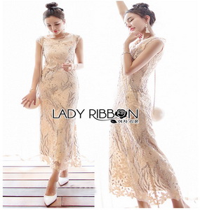 Lady Ribbon Lace Evening Dress
