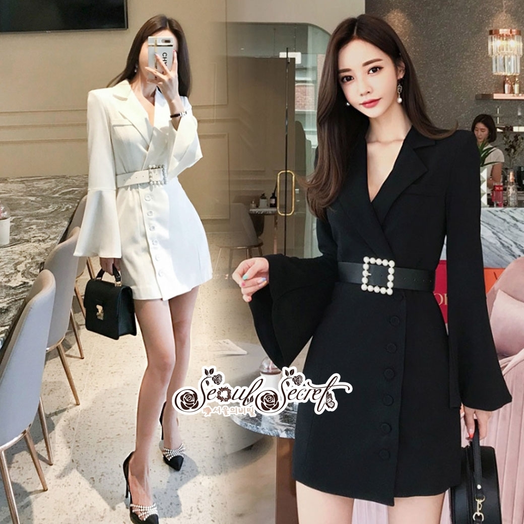 มินิเดรสเรียบหรูดูดีมีสไตล์ เดรสทรงคอปกสูท