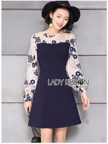 Lady Gabby Navy and Cream